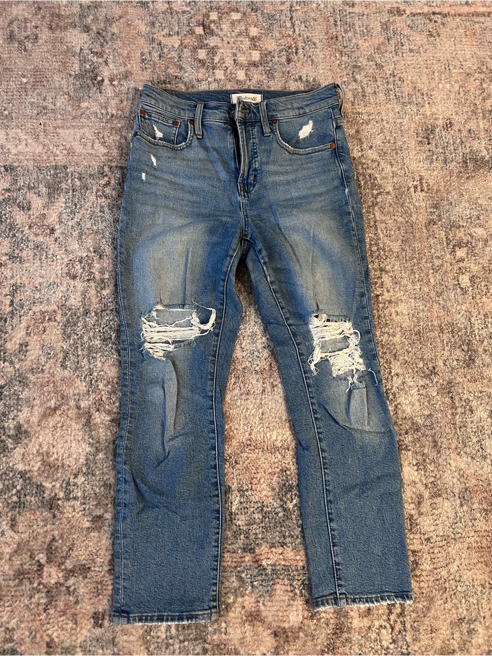 Madewell Distressed Blue Women’s Jeans - The Perfect Vintage
